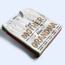 Gift For Mother, Mom - Children, Happy - First Mom Now Nana Flower Pattern - Personalized T Shirt