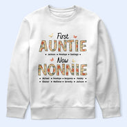 Gift For Mother, Mom - Children, Happy - First Mom Now Nana Flower Pattern - Personalized T Shirt