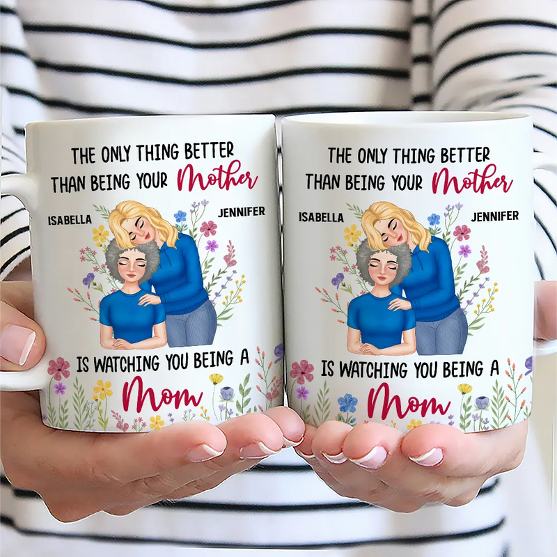 Gift For Mother,Mom - Daughters (Adult),New baby,New Mom,Happy - Better Than Being Your Mother - Personalized Mug
