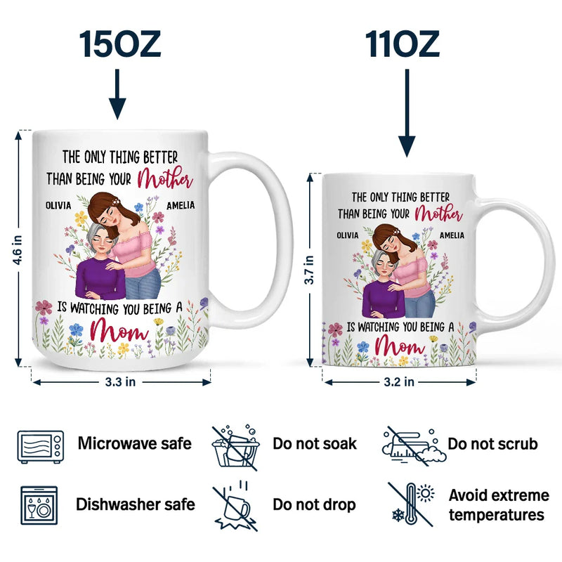 Gift For Mother,Mom - Daughters (Adult),New baby,New Mom,Happy - Better Than Being Your Mother - Personalized Mug