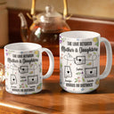 Gift For Mother,Mom - Children,Long Distance - The Love Between Mother & Daughter State - 3D Inflated Effect Printed Mug, Personalized White Edge-to-Edge Mug