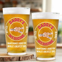 Gift For Father, Funny, Dad - Children - Maintenance Liquid For World's Greatest Dad - Personalized Beer Glass