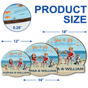 Gift For Couples,Pet Couple,Pet Lovers - You And Me And The Fur Babies Beach View - Personalized Custom Shaped Wood Sign