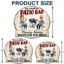 Gift For Couples,Gift For Husband,Gift For Wife,Gift For Boyfriend,Poolside - Couple Poolside Bar & Grill Listen To Good Music - Personalized Custom Shaped Metal Sign