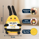 Back To School,Teacher - Thank You For Bee-ing Such An Amazing Teacher - Personalized Doll Crochet With Custom Card