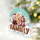 Gift For Couples,Family,Parents,Happy,Christmas - 3D Effect Family Christmas Cookies For Parent, Kid, Baby - Personalized Custom Shaped Acrylic Ornament