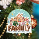 Gift For Couples,Family,Parents,Happy,Christmas - 3D Effect Family Christmas Cookies For Parent, Kid, Baby - Personalized Custom Shaped Acrylic Ornament