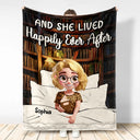 Reading,Gift For Yourself,Gift For Women - Just A Girl Who Loves Books 3D Effect - Personalized Fleece Blanket, Sherpa Blanket