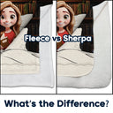 Reading,Gift For Yourself,Gift For Women - Just A Girl Who Loves Books 3D Effect - Personalized Fleece Blanket, Sherpa Blanket