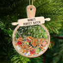 Christmas,Gift For Grandma,Grandma,Grandkids,Happy - Christmas Grandma Cookies Perfect Batch - Personalized 3-Layered Acrylic Shaker Ornament