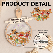 Christmas,Gift For Grandma,Grandma,Grandkids,Happy - Christmas Grandma Cookies Perfect Batch - Personalized 3-Layered Acrylic Shaker Ornament