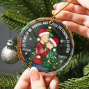 Gift For Couples,Old Couples,Gift For Wife,Gift For Boyfriend,Gift For Girlfriend,Christmas,Happy - Years Of Me Talking Funny Anniversary Gift - Personalized Circle Glass Ornament