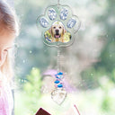 Pet Lovers,Love,Memorial,Custom Photo - Custom Photo Sympathy Pet Memorial Gift Sorry You Have Lost - Personalized Heart Crystal Suncatcher