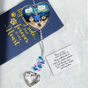 Pet Lovers,Love,Memorial - Forever In My Heart I Miss You Memorial Dog Cat - Personalized Heart Crystal Suncatcher