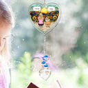 Pet Lovers,Love,Memorial - Forever In My Heart I Miss You Memorial Dog Cat - Personalized Heart Crystal Suncatcher