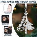 Gift For Couples,Happy,Christmas,Custom Photo - Custom Photo Couple Romantic Love Anniversary - Personalized Photo Projection Ornament