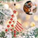 Gift For Couples,Happy,Christmas,Custom Photo - Custom Photo Couple Romantic Love Anniversary - Personalized Photo Projection Ornament