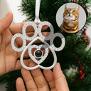 Pet Lovers,Christmas,Custom Photo,Happy - Custom Photo Pet Lover Dog Cat Mom Dad - Personalized Photo Projection Ornament