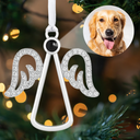 Pet Lovers,Christmas,Custom Photo,Happy - Custom Photo Pet Lover Dog Cat Mom Dad - Personalized Photo Projection Ornament