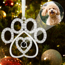 Pet Lovers,Christmas,Custom Photo,Happy - Custom Photo Pet Lover Dog Cat Mom Dad - Personalized Photo Projection Ornament