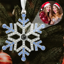 Gift For Bestie,Christmas,Custom Photo - Custom Photo Bestie Sister Old Friends - Personalized Photo Projection Ornament