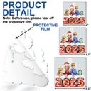 Christmas,Family,Pet Lovers,Happy - Christmas Family Dogs & Cats Sitting Marquee Effect - Personalized Custom Shaped Acrylic Ornament