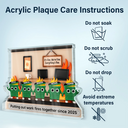 Gifts For Colleagues,Happy - 3D Effect Dumpster Fires Putting Out Work Fires Together - Personalized Custom Shaped Acrylic Plaque