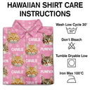 Cat Lovers,Pet Lovers,Dog Lovers,Dog Mom,Dog Dad,Cat Mom,Cat Dad,Happy - Custom Photo Funny Pet Face Pattern Dog Cat Family - Personalized Hawaiian Shirt
