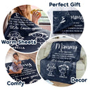 Gift For Mother,Gift For Grandma,Love,Stick Figure,Gift For Grandpa,Gift For Father - Grandpa Grandma Every Time You Snuggle This Blanket - Personalized Fleece Blanket, Sherpa Blanket