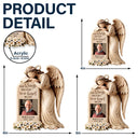 Memorial,Family,Parents,Gift For Grandparents,Sad - Custom Photo Your Wings Were Ready But My Heart Was Not - Personalized Window Hanging Suncatcher Ornament