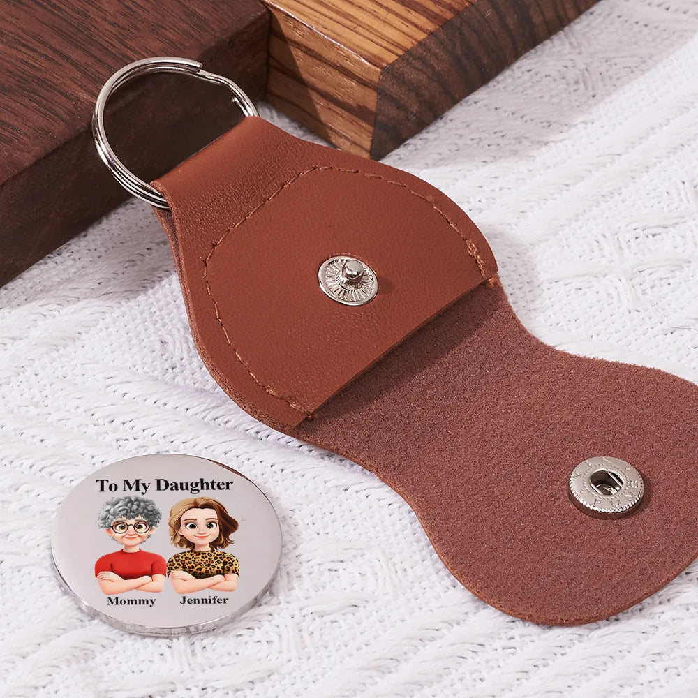 Dad,Daughters (Adult),Gift For Daughter,Mom,Love,Gift For Mother - How Special You Are Mom Daughter Dad Daughter - Personalized Leather Pocket Hug