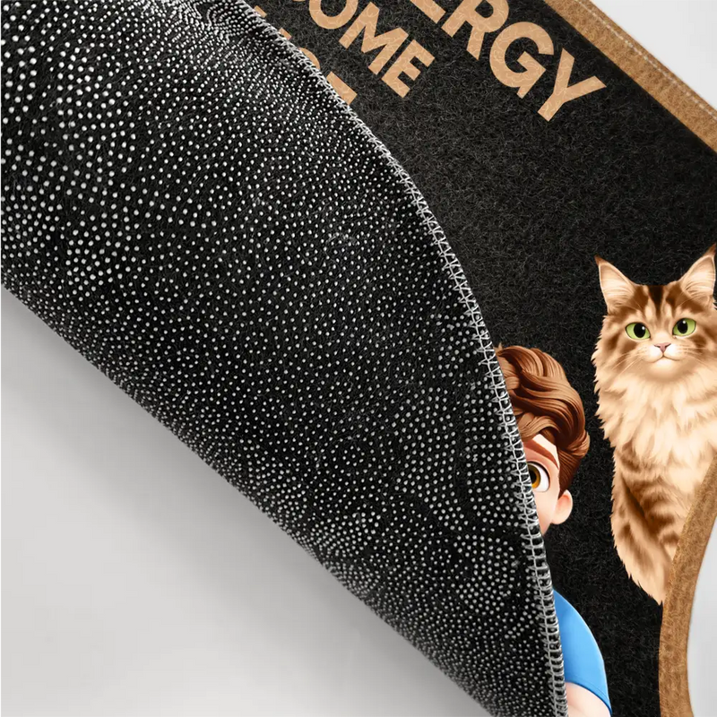 Gift For Couples,Pet Lovers,Funny,Family,Parents,Gift For Grandparents,Pet Couple - Check Your Energy Before You Come In This House 3D Family - Personalized Doormat