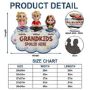 Gift For Grandma,Gift For Grandpa,Grandpa - Grandkids,Grandma - Grandkids,Gift For Women,Gift For Men,Happy,Top Market - Faux Embroidery Effect Spoiled Grandkids Live Here - Personalized Custom Shaped Doormat