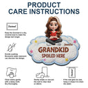 Gift For Grandma,Gift For Grandpa,Grandpa - Grandkids,Grandma - Grandkids,Gift For Women,Gift For Men,Happy,Top Market - Faux Embroidery Effect Spoiled Grandkids Live Here - Personalized Custom Shaped Doormat