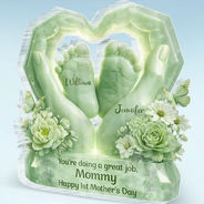 Gift For Mother,Single Mom,Gift For Women,Happy,Top Market,New Mom,Top Market - 3D Effect You're Doing A Great Job - Personalized Custom Shaped Acrylic Plaque