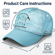 Gift For Father,Gift For Grandpa,Fishing,Grandpa's Hobby,Dad's Hobby,Summer,Non-Eng,Icon,Proud - Reel Cool Grandpa Dad - Personalized Classic Cap