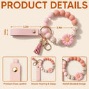 Gift For Yourself, Gift For Women, Reading, Adorable, Icon - Books Birth Month Flower - Personalized Leather Beaded Keychain