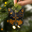 Your Wings Were Ready But Our Hearts Were Not - Memorial Gift - Personalized Custom Butterfly Acrylic Ornament