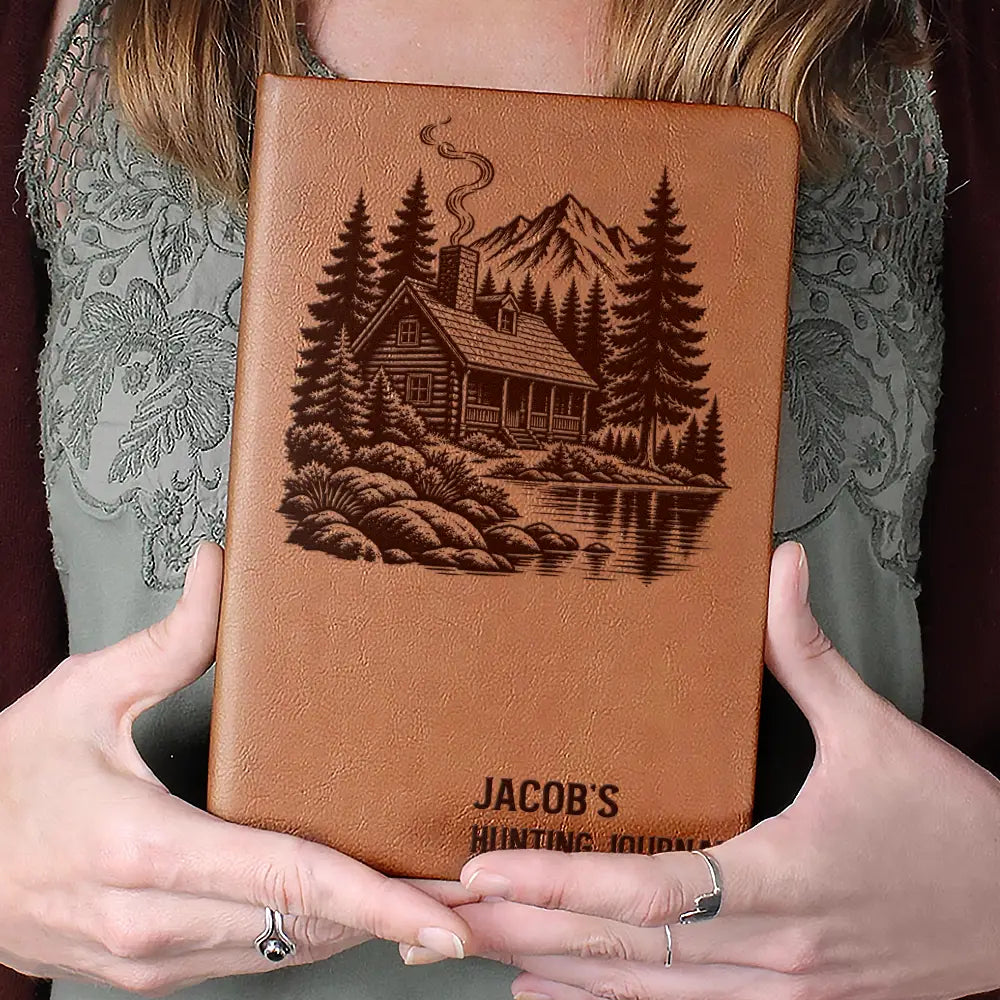 Gift For Men,Gift For Yourself,Gifts For Him,Happy,Hunting,Icon,Top Market - Gift For Hunters Husband Dad Grandpa - Personalized Hunting Log Leather Journal