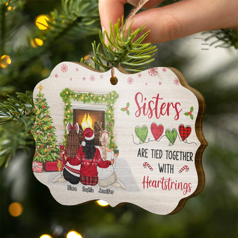 Les meilleures amies sont liées par le cœur - Cadeau Bestie BFF - Décoration en bois personnalisée