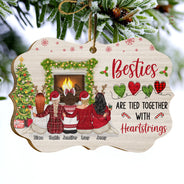 Les meilleures amies sont liées par le cœur - Cadeau Bestie BFF - Décoration en bois personnalisée