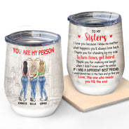 Vous l'aimerez toujours en retour - Cadeau pour meilleure amie, sœur - Verre à vin personnalisé