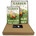 Garden Couple Play In The Dirt - Couples Gift - Personalized Custom Classic Metal Signs