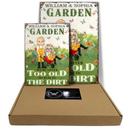 Garden Couple Play In The Dirt - Couples Gift - Personalized Custom Classic Metal Signs