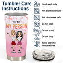 Chibi Girl I'm Not An Alcoholic But My Besties Are - Gift For Bestie - Personalized Custom Tumbler