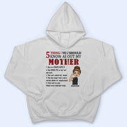 5 choses à savoir sur grand-mère, maman, tante - Cadeau pour maman - T-shirt personnalisé