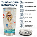 Fille Chibi Je veux juste avoir la plage et le soleil - Gobelet personnalisé