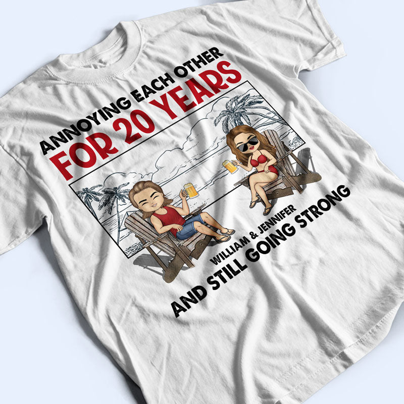 Beach Couple Annoying Each Other And Still Going Strong - Gift For Couple - Personalized Custom T Shirt