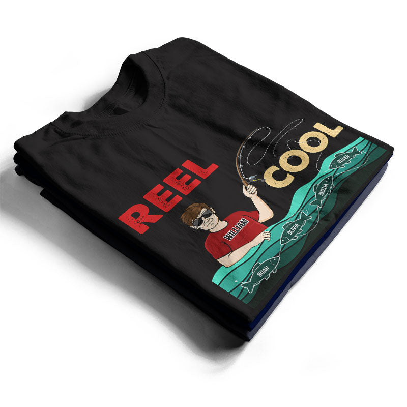 Reel Cool Grandpa Daddy Uncle - Gift For Father - Personalized Custom T Shirt