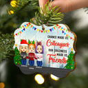 Bestie Colleagues It's Not Where You Work - Christmas Gift For Colleagues & Best Friends - Personalized Wooden Ornament